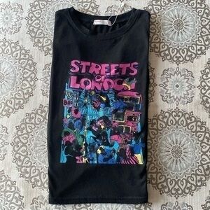 Streets of London Long Sleeve Graphic Tee Shirt